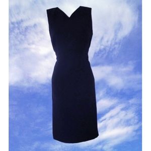 1990s vintage silk talbots blue shift dress size 4